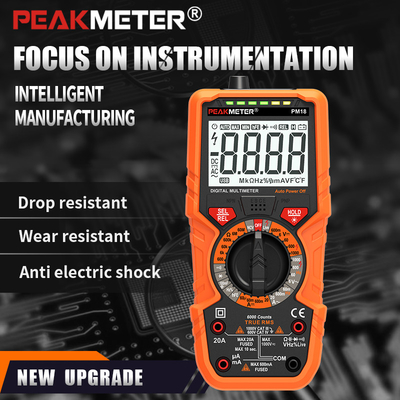 De Handbediende Digitale Multimeter van de overbelastingsbescherming met T - RMS Brede Waaier en Hoge Precisie